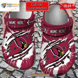 Personalized Name Logo Football Team Ripped Claw Crocs Style Clog Shoes