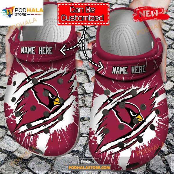 Personalized Name Logo Football Team Ripped Claw Crocs Style Clog Shoes