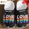 Personalized Name Love Is Love Crocs Rubber Crocs Crocband Clogs Comfy Footwear