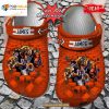 Personalized Name Mascot Team Flame Hand Crocs Style Clog Shoes