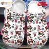 Personalized Name Merry Christmas Baby Yoda White Crocs Classic Clog Shoes