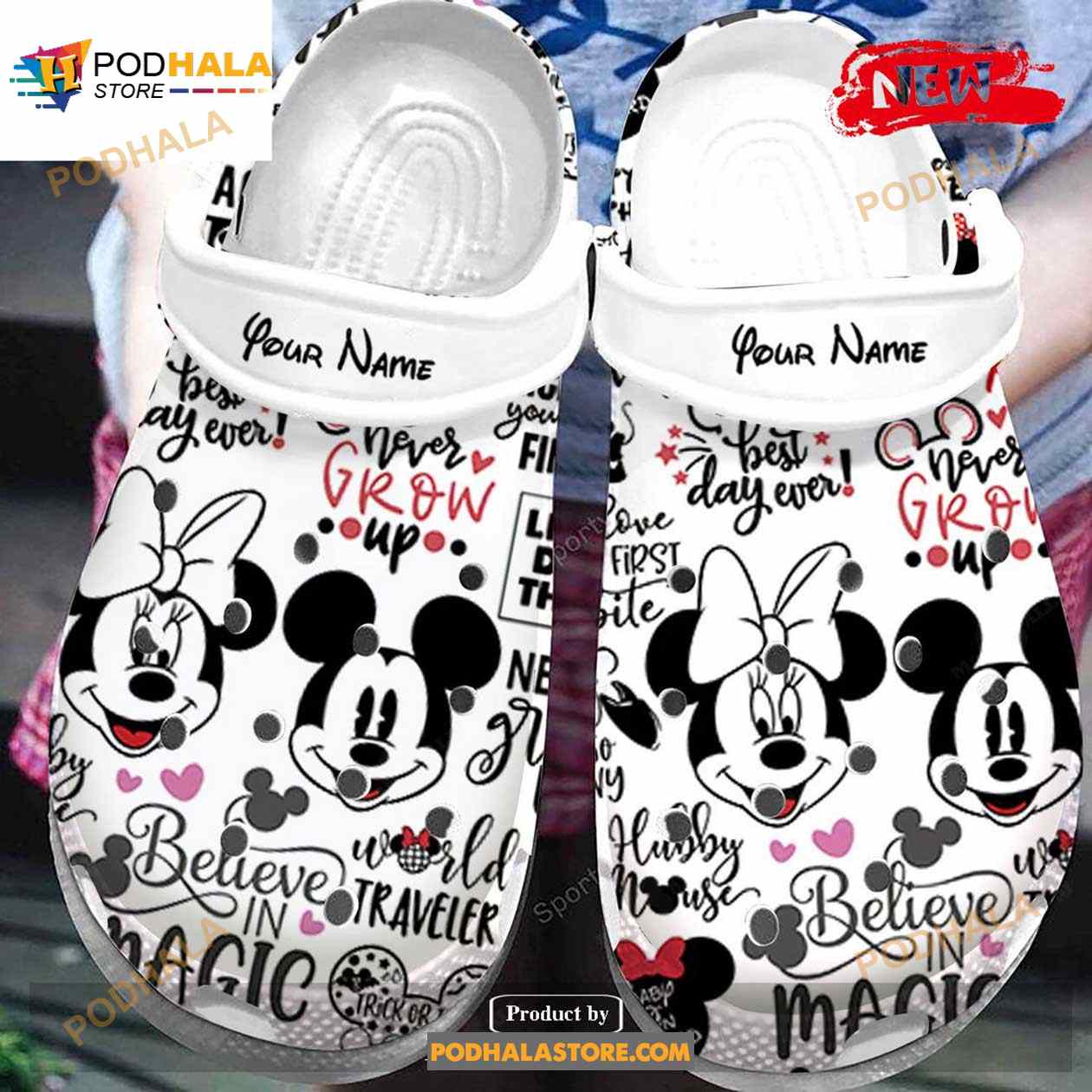 Custom Name Autism Awareness Day Stitch Puzzle Pieces Clogs Shoes
