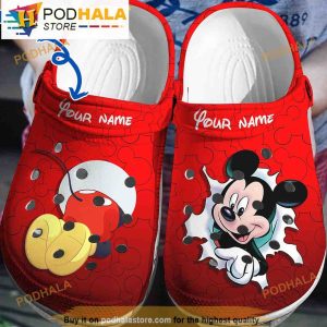 Personalized Name Mickey Mouse Disney 3D Crocs Slippers
