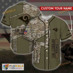 Personalized Name NFL Los Angeles Rams 3D Baseball Jersey