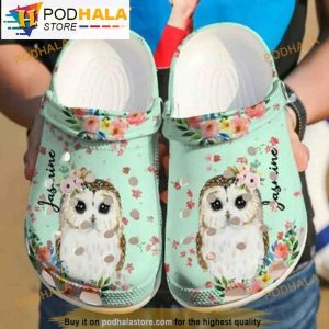 Personalized Name Adorable Owl 3D Crocs
