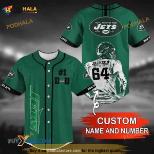 New York Jets Personalized Name And Number NFL 3D Baseball Jersey Shirt For  Fans