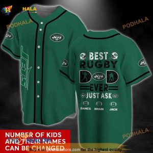 New York Jets Nfl 3d Personalized Name And Number Baseball Jersey