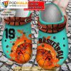 Personalized Name & Number Basketball Blue 3D Crocs