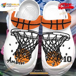 Personalized Name Number Basketball Hoop Crocs Classic Clog Shoes