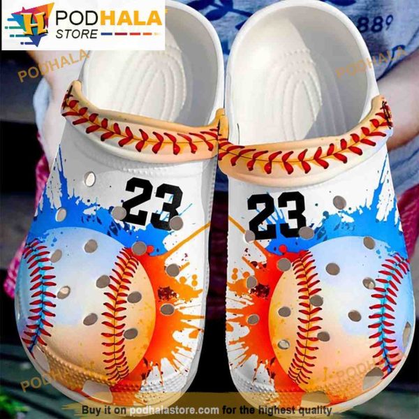 Personalized Name Number Color Baseball 3D Crocs Clog