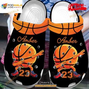 Personalized Name Number Funny Basketball Dab Crocs Classic Clog Shoes