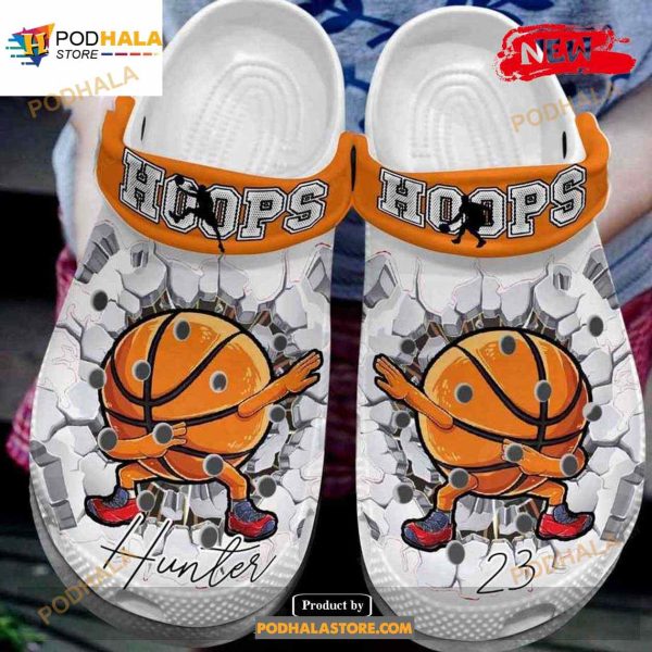 Personalized Name Number Funny Dabbing Basketball Hoops Clogsack Crocs Classic Clog Shoes
