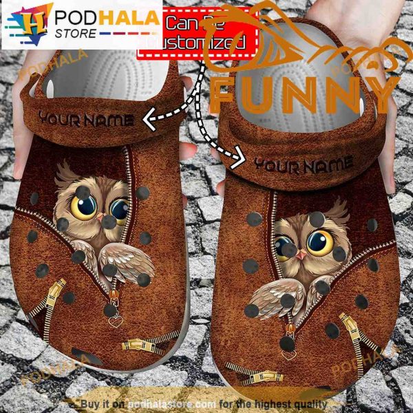 Personalized Name Owl 3D Crocs Classic Clog