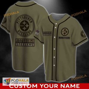 Personalized Name Pittsburgh Steelers NFL 3D Baseball Jersey Shirt