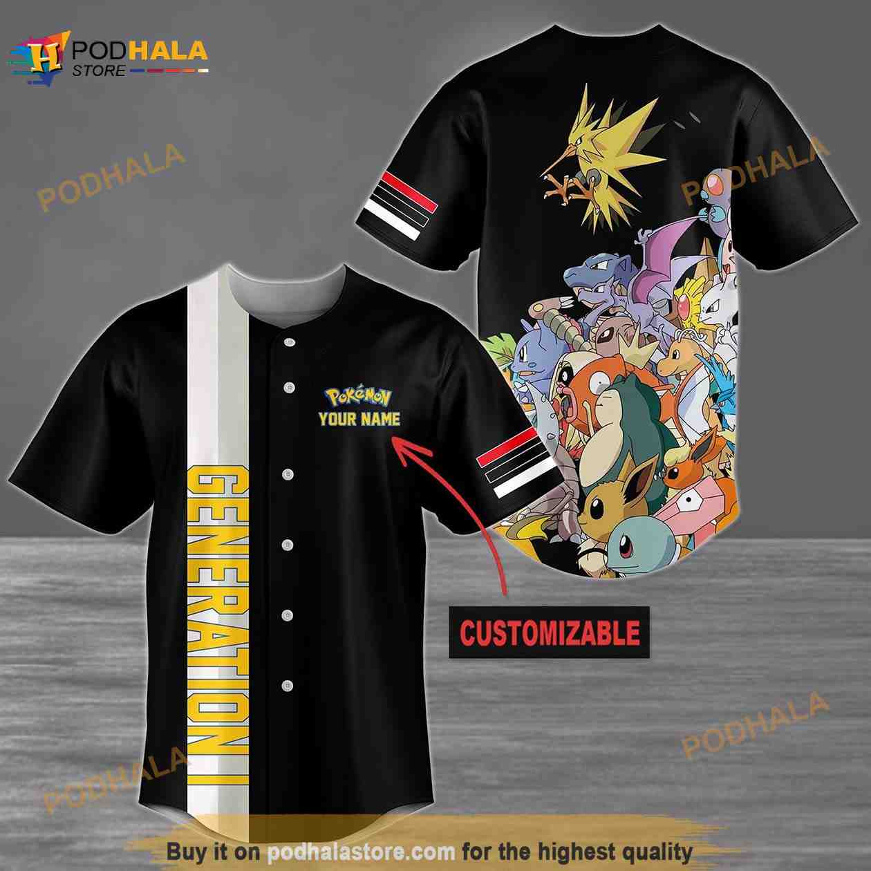 Personalized Name Keromatsu Pokemon 3D Baseball Jersey - Bring Your Ideas,  Thoughts And Imaginations Into Reality Today