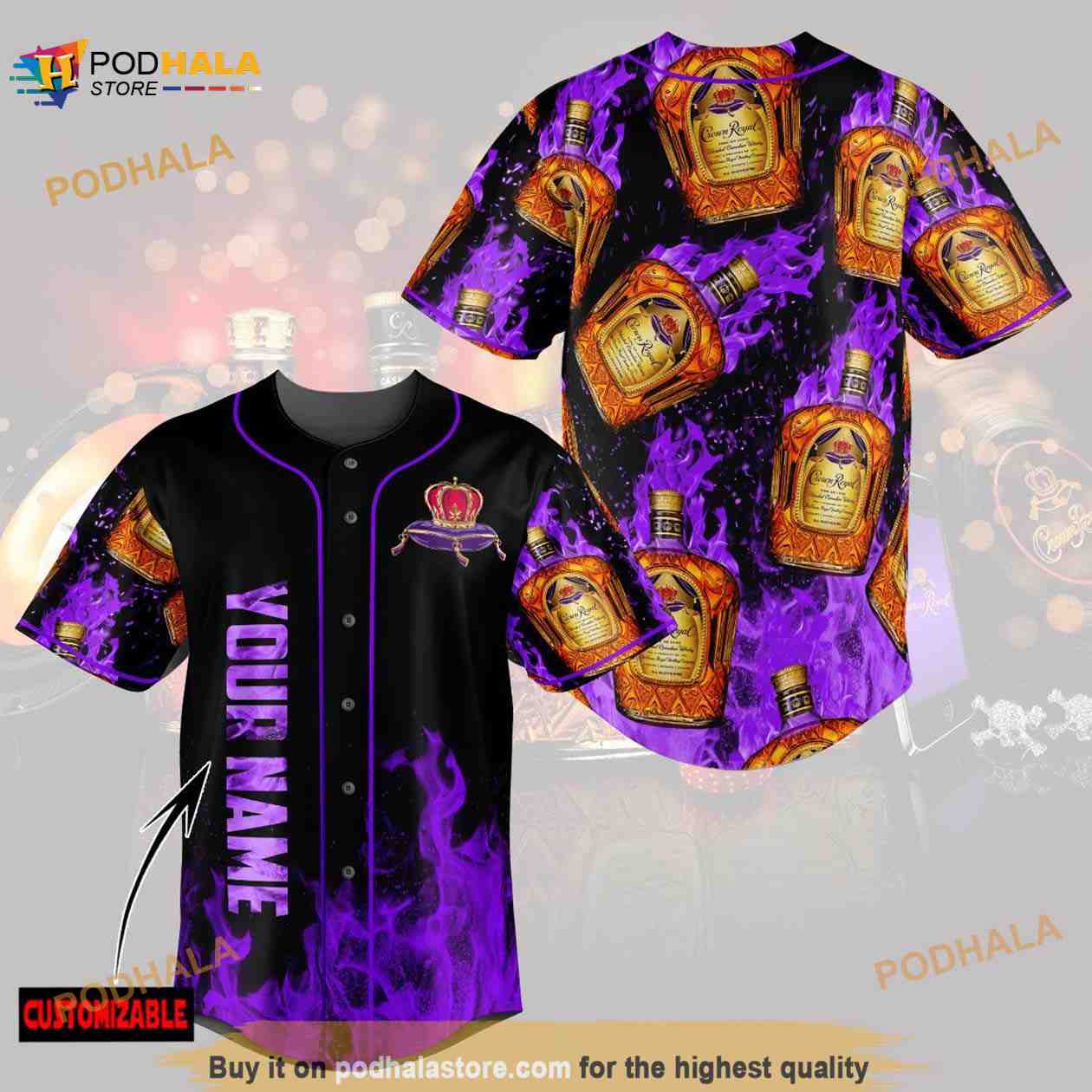 Crown Royal Baseball Jersey Personalized Baseball Jersey 