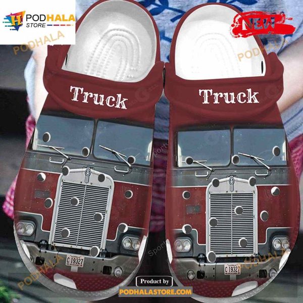 Personalized Name Red Truck Driver Crocs Classic Clog Shoes