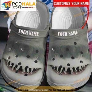 Personalized Name Shark 3D Crocs For Men