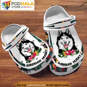 Personalized Name Siberian Husky Dog 3D Crocs