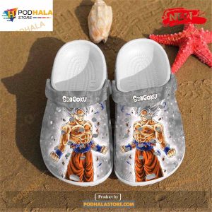 Personalized Name Songoku Art Design Crocs Clog Shoes