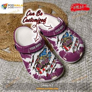 Personalized Name Sport Crocs Lsutigers University Ripped American Flag Clog Shoes