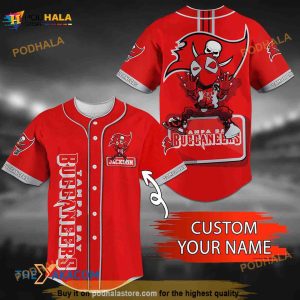 Personalized Name Tampa Bay Buccaneers NFL Number 3D Baseball Jersey Shirt