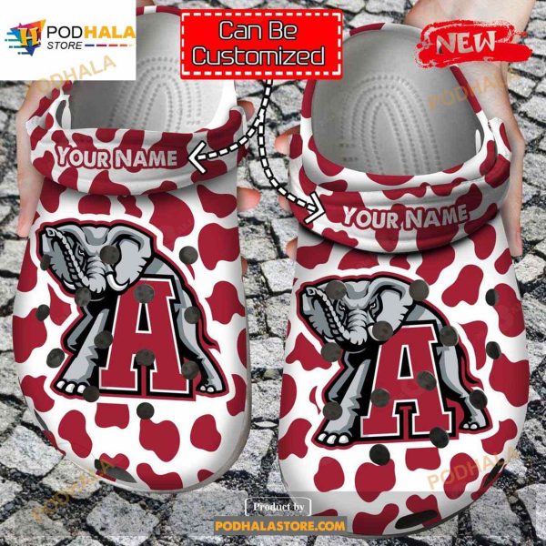Personalized Name Team Logo Name Sport Basketball University Cow Animal Print New Crocs Style Clog Shoes