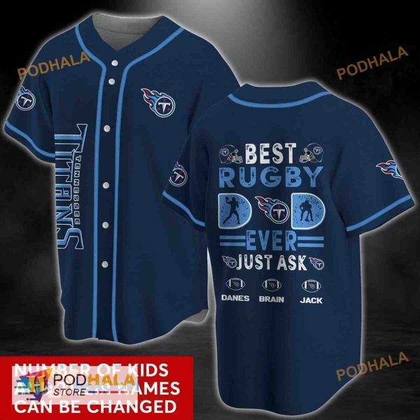 Custom Name Tennessee Titans NFL 3D Baseball Jersey Shirt