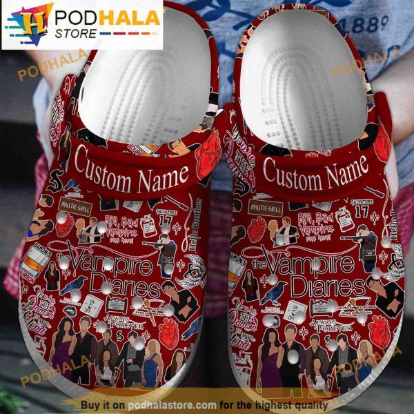 Personalized Name The Vampire Diaries Movie 3D Crocs Clogs