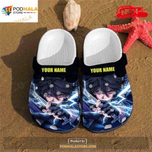 Personalized Name Uchiha Sasuke Anime Rubber Crocs Crocband Clogs Comfy Footwear