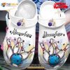 Personalized Name White Bowling Strike Crocs Classic Clog Shoes