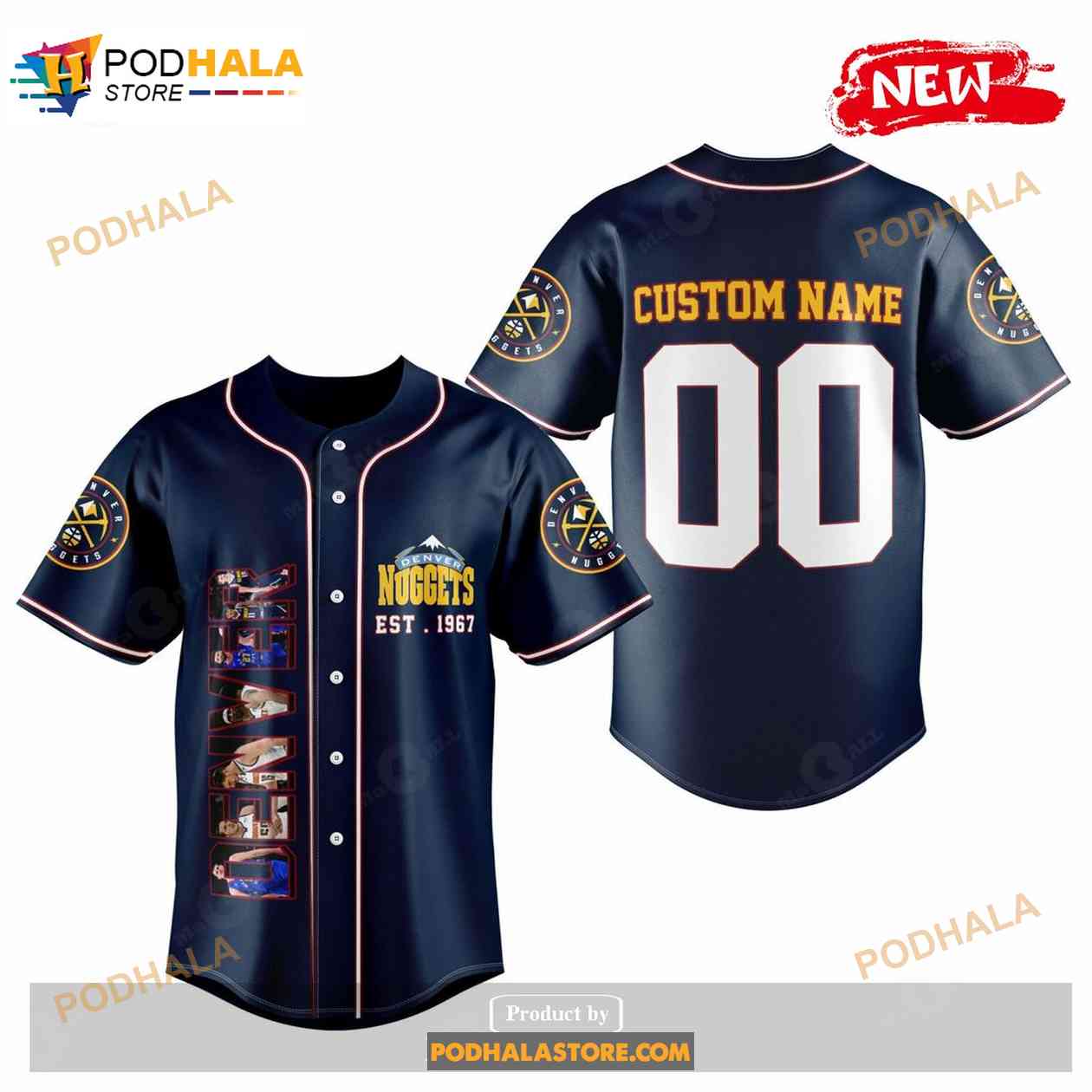 Personalized NBA Denver Nuggets Champs Preimum Navy Jersey - Bring