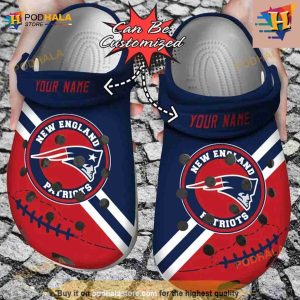 Personalized New England Patriots Football Team Rugby Crocs Clog Shoes
