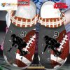 Personalized Number American Football Player Brown Grey Crocs Classic Clog Shoes