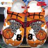 Personalized Number Basketball Hoop Watercolor Crocs Classic Clog Shoes