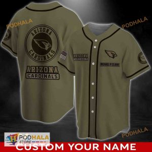 Personalized Number Name Arizona Cardinals NFL 3D Baseball Jersey