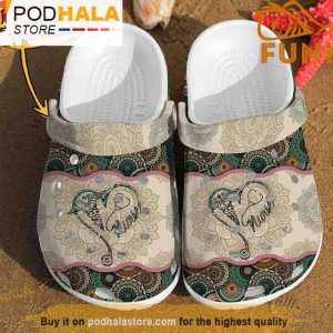 Personalized Nurse Mandala Heart 3D Crocs