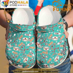 Personalized Nurse Medical Patterns 3D Crocs