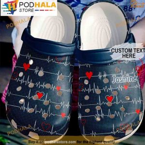 Personalized Nurse Navy 3D Crocs, Funny Crocs