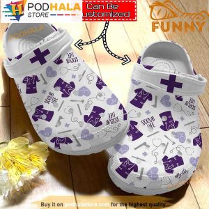 Personalized Nurse Scrub Life Pattern 3D Crocs Classic Clog