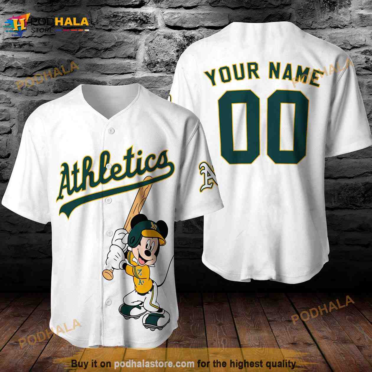 Personalized Oakland Athletics Mlb Mickey Mouse Unisex 3D Baseball Jersey -  Bring Your Ideas, Thoughts And Imaginations Into Reality Today