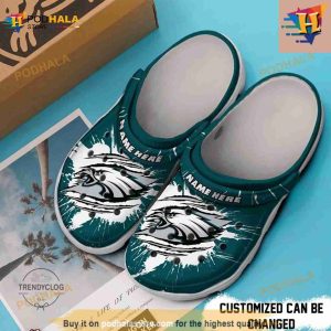 Personalized Philadelphia Eagles Football Ripped Claw Crocs Clog Shoes 2