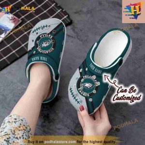 Personalized Philadelphia Eagles Football Team Rugby Crocs Clog Shoes 2