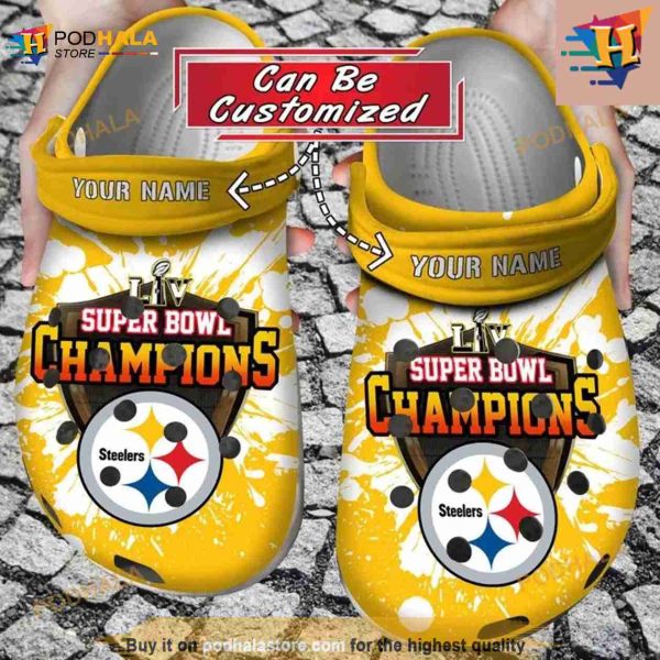 Personalized Pittsburgh Steelers Super Bowl Lii Clogs Shoes