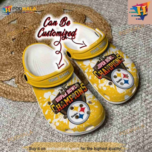 Personalized Pittsburgh Steelers Super Bowl Lii Clogs Shoes