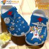 Personalized Scrubs For Nurses And Unicorn Blue 3D Crocs