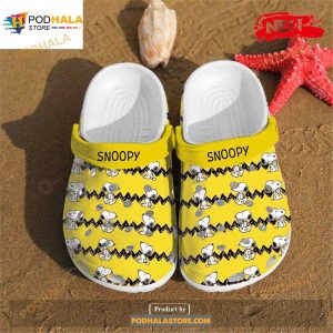 Personalized Snoopy Charlie Brown Peanuts Custom Rubber Crocs Crocband Clogs Comfy Footwear