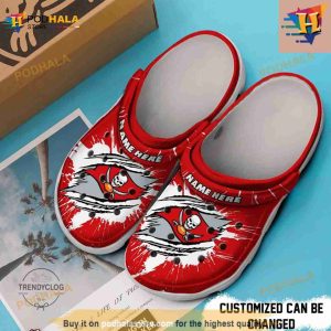 Personalized Tampa Bay Buccaneers Football Ripped Claw Crocs Clog Shoes 2