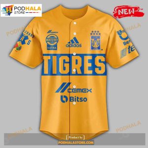 Personalized Tigres Uanl Campeon Liga Gift For Sports Lovers Yellow Jersey 2