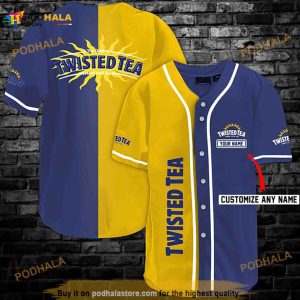 Personalized Vintage Multicolor Twisted Tea 3D Baseball Jersey